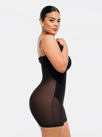 ZERENA – Shaping Mesh Slip Dress