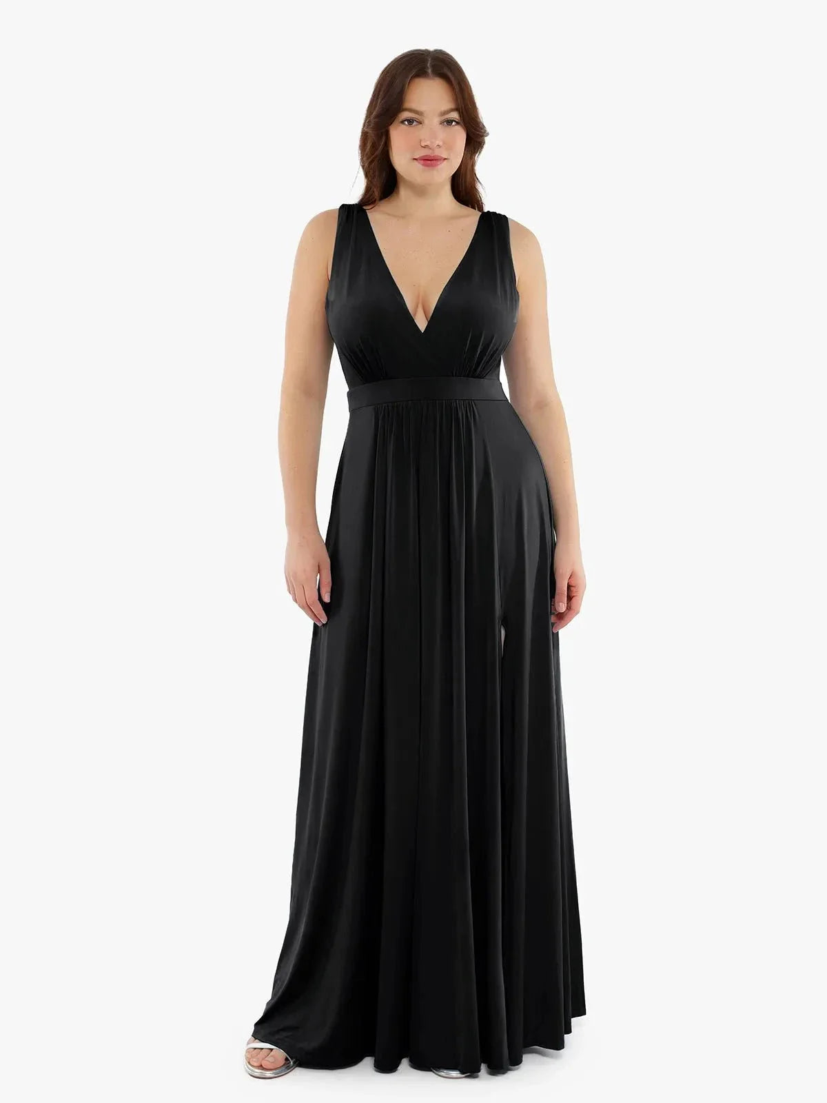 AVA – Deep V Goddess Maxi Dress