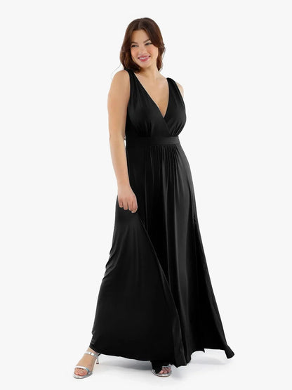 AVA – Deep V Goddess Maxi Dress