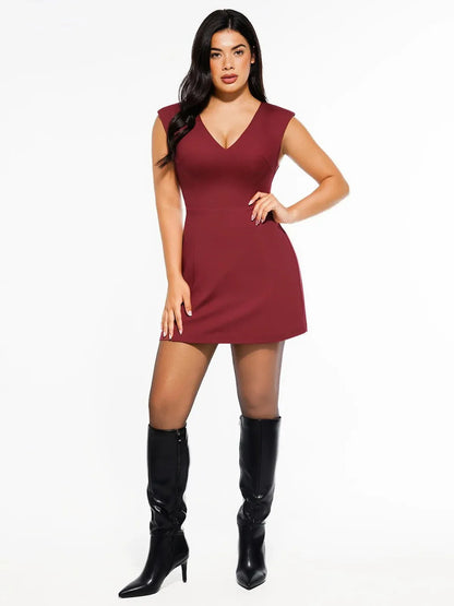 ORINA – Shaping V-Neck Mini Dress
