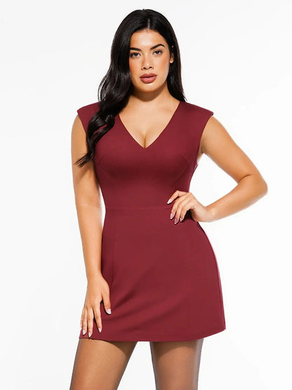 ORINA – Shaping V-Neck Mini Dress
