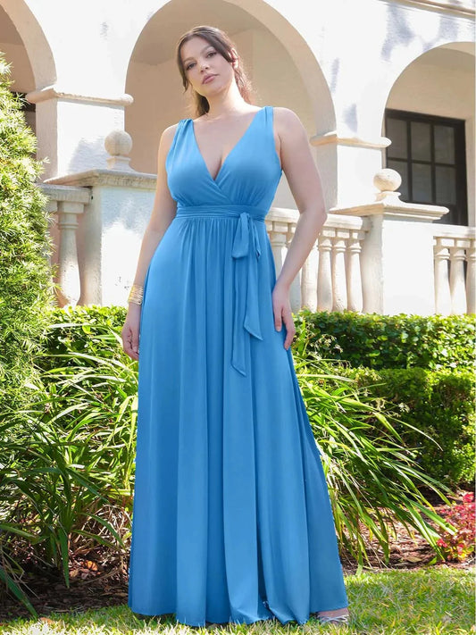 AVA – Deep V Goddess Maxi Dress