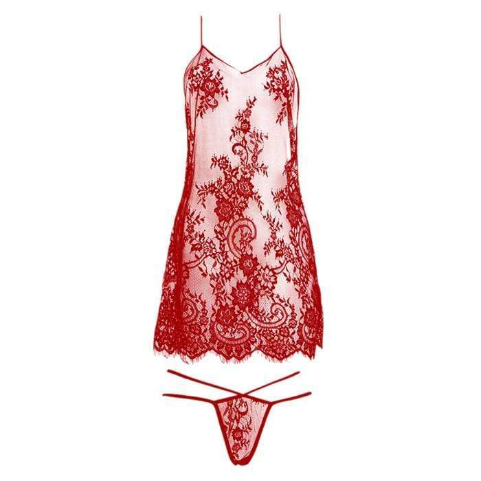 Élise Kanten Slipdress – Verleidelijke Transparante Jurk