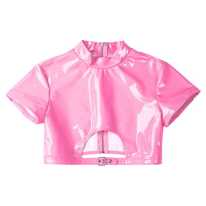 Lyra Short Sleeve Latex Top