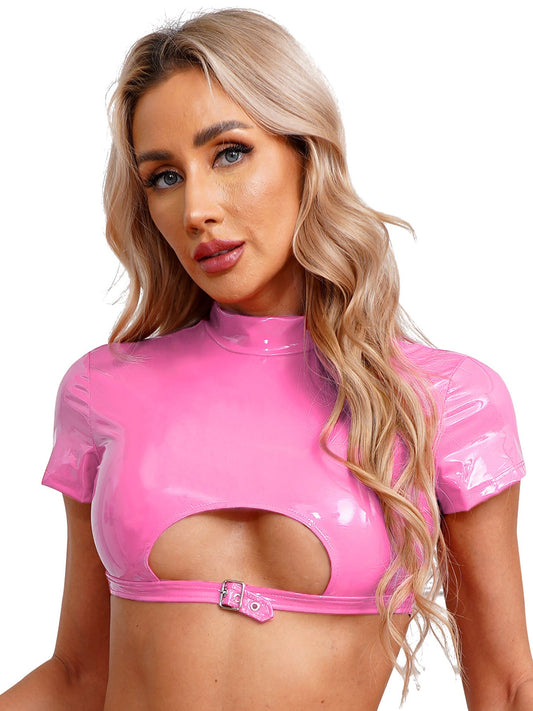 Lyra Short Sleeve Latex Top