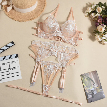 Bloom Embroidery 3-Piece Set