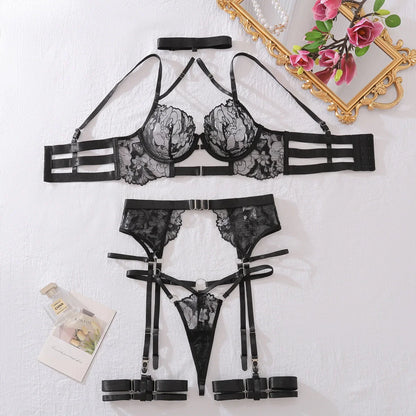 Seraphelle - Luxe Kanten Lingerieset Met Choker & Fijne Straps