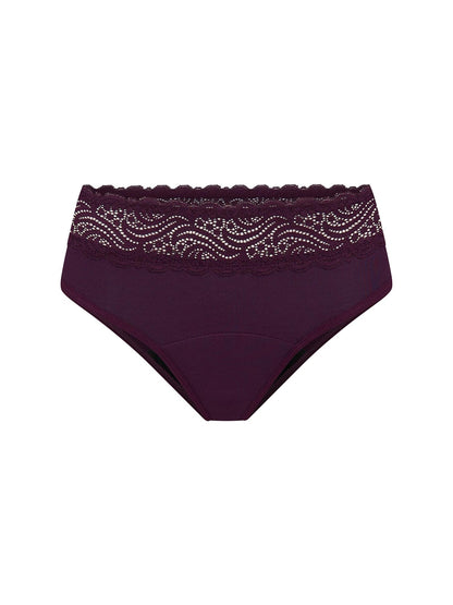 RAISE – High Waist Bikini Raisin Purple - LivingCurves Underwear Raisin Purple / 08/XS / Moderate