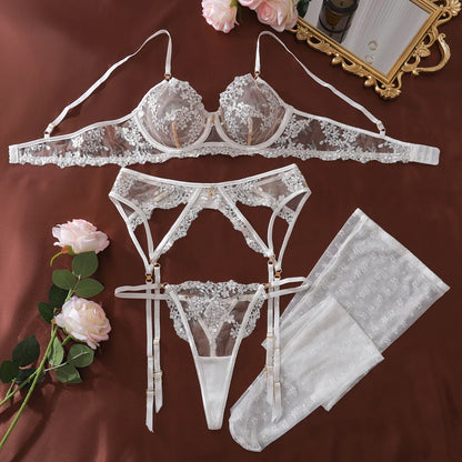 Snow Blossom 5-Piece Lingerie Set