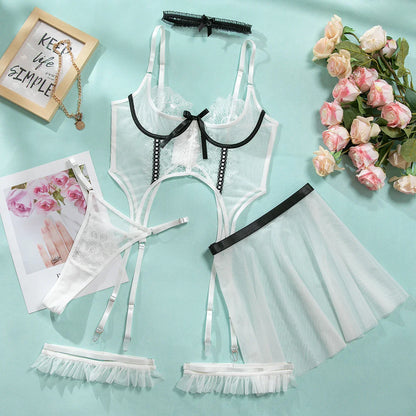 Lace Tulle Maid Skirt Set