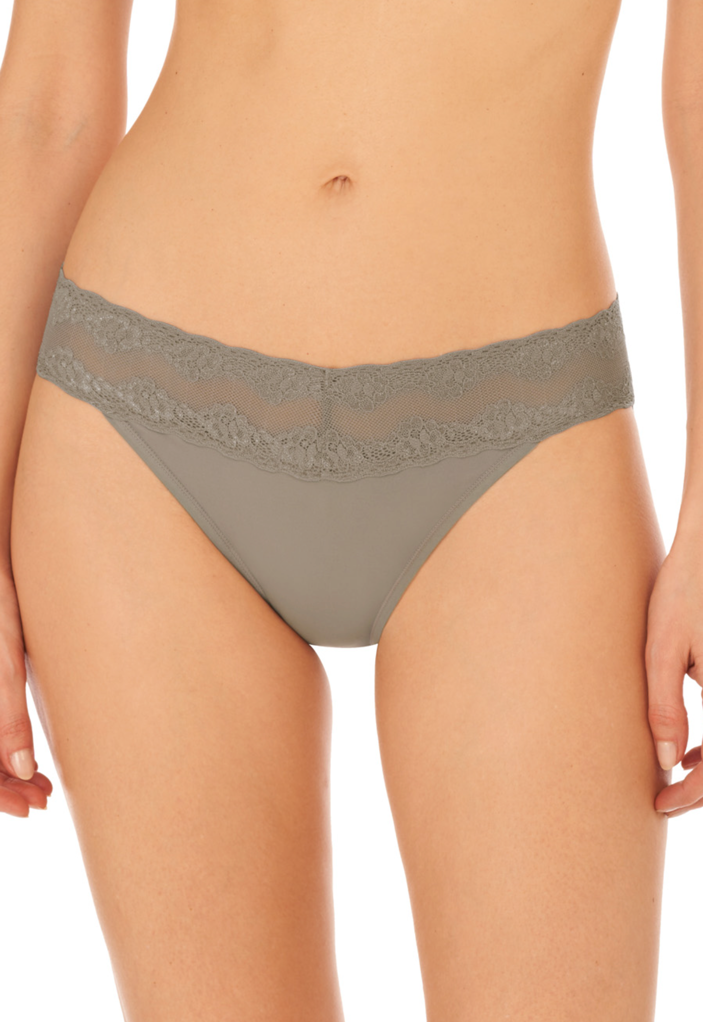 Natori Bliss Perfection V-Kini #756092 - LivingCurves Panties One Size / Stormy