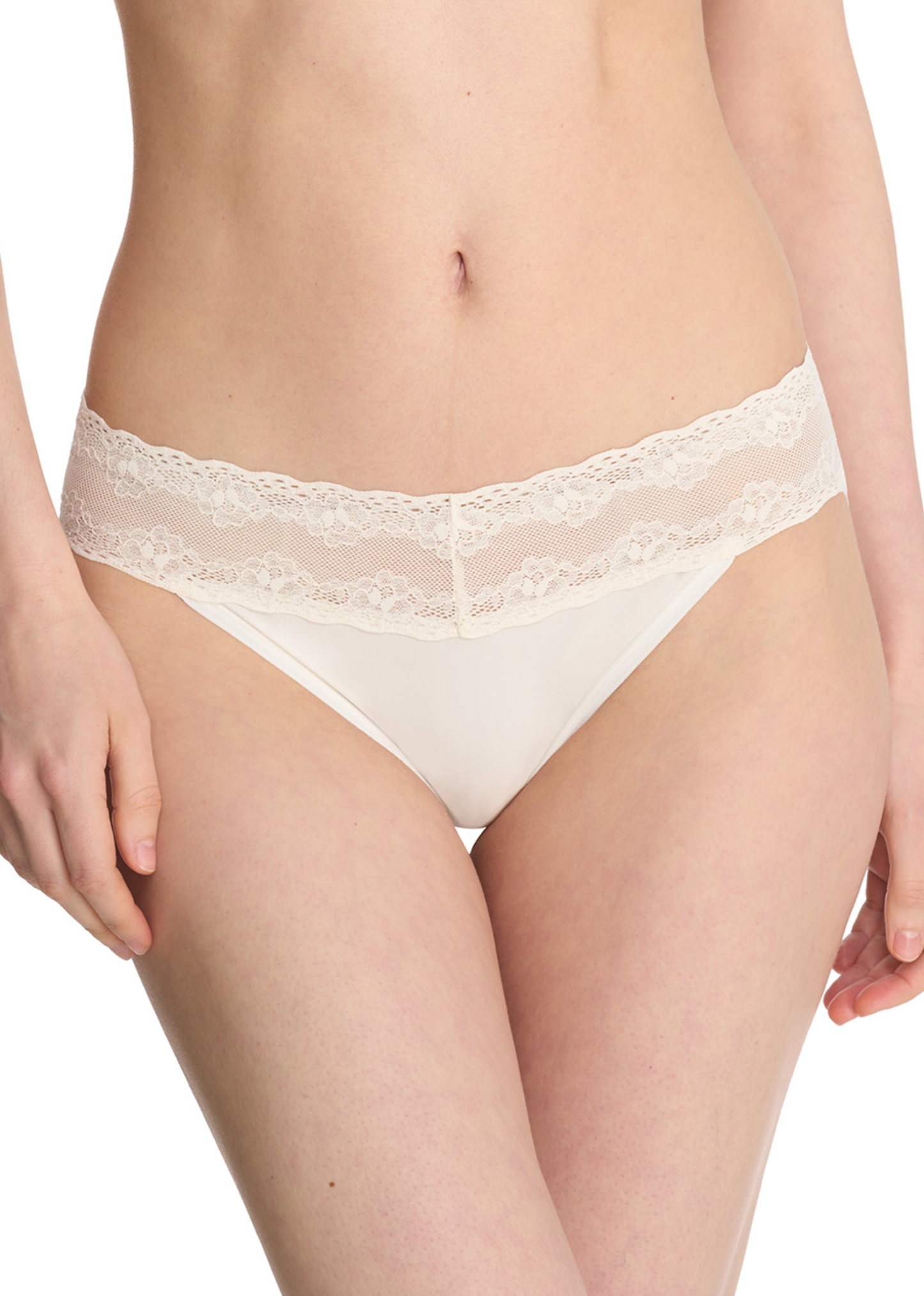 Natori Bliss Perfection V-Kini #756092 - LivingCurves Panties One Size / Ivory
