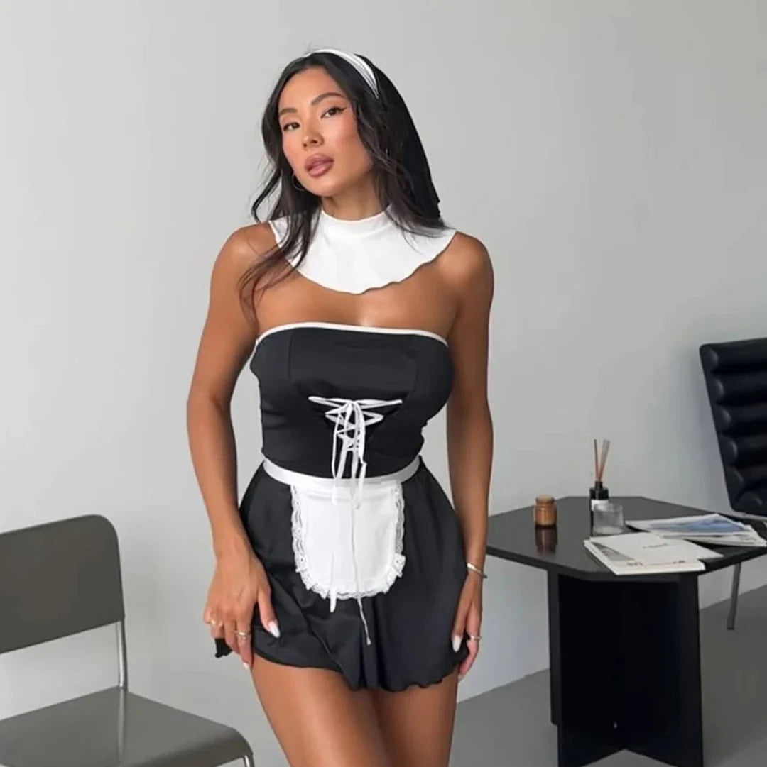 Flirty Midnight Maid Lingerie