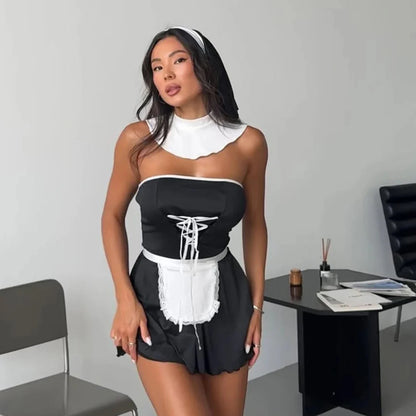 Flirty Midnight Maid Lingerie