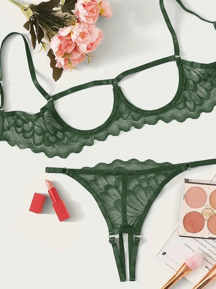 Aristella - Kanten Lingerieset Met Sensuele Cut - Outs En Verstelbare Pasvorm