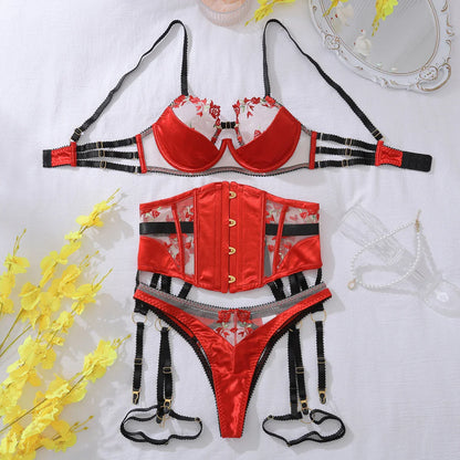 Scarlet Bloom Corset Set