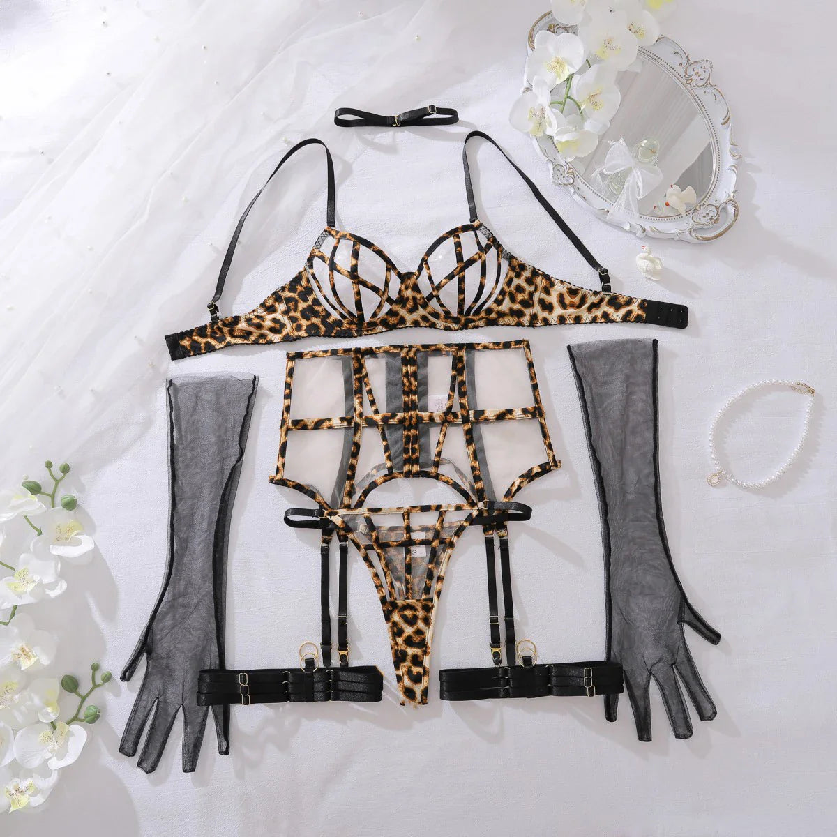 Fierce Instinct 6-Piece Lingerie Set