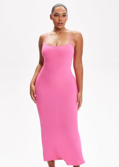 ELYNA – SecretSculpt Spaghetti Strap Midi Jurk