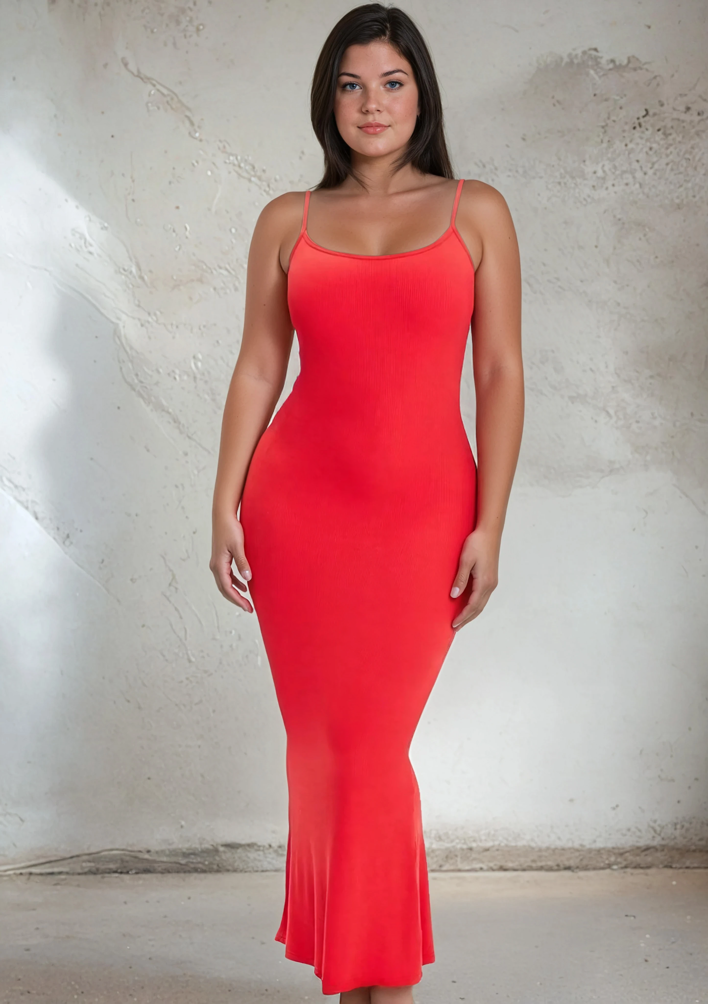 ELYNA – SecretSculpt Spaghetti Strap Midi Jurk