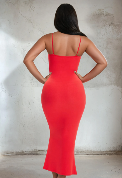 ELYNA – SecretSculpt Spaghetti Strap Midi Jurk