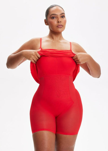 ELYNA – SecretSculpt Spaghetti Strap Midi Jurk