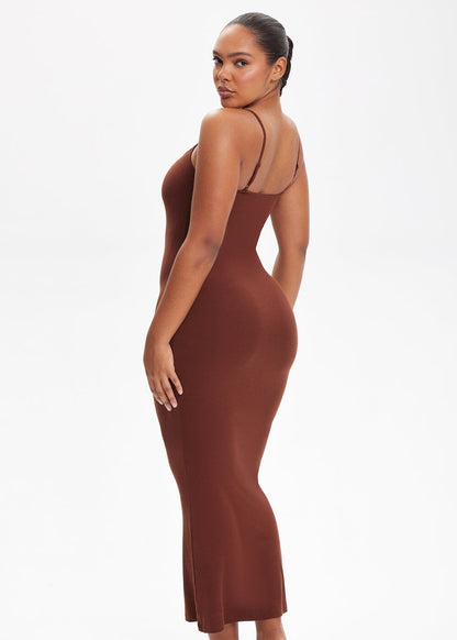 ELYNA – SecretSculpt Spaghetti Strap Midi Jurk