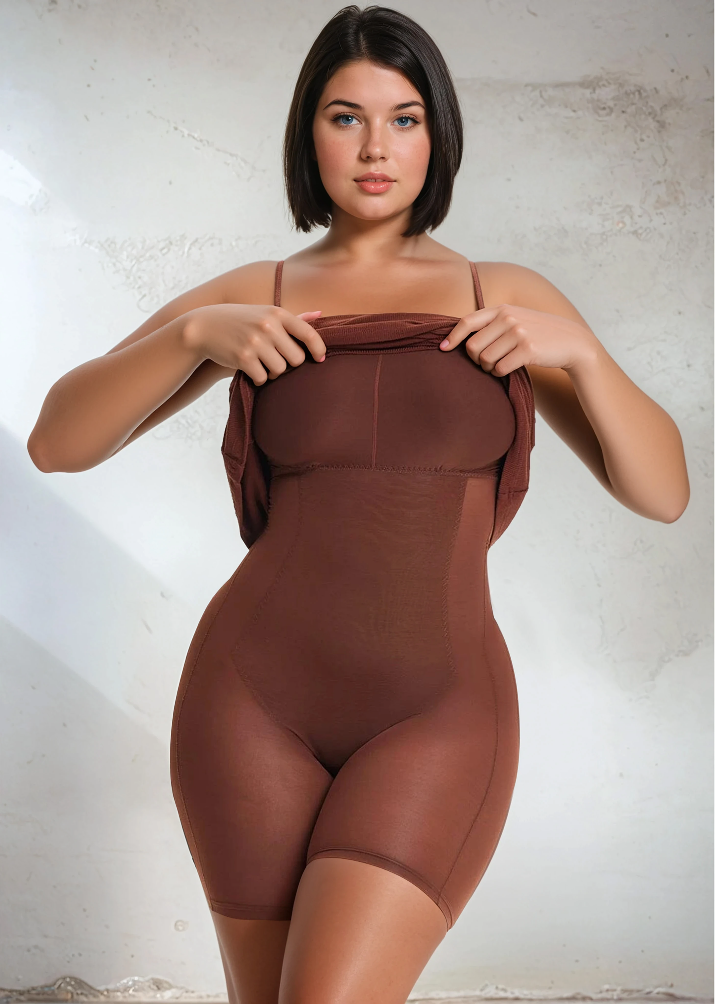 ELYNA – SecretSculpt Spaghetti Strap Midi Jurk