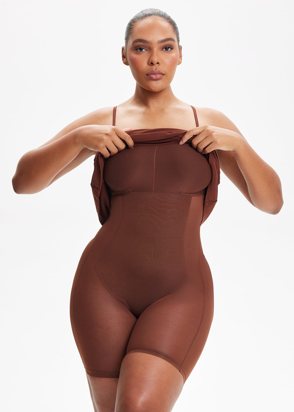 ELYNA – SecretSculpt Spaghetti Strap Midi Jurk