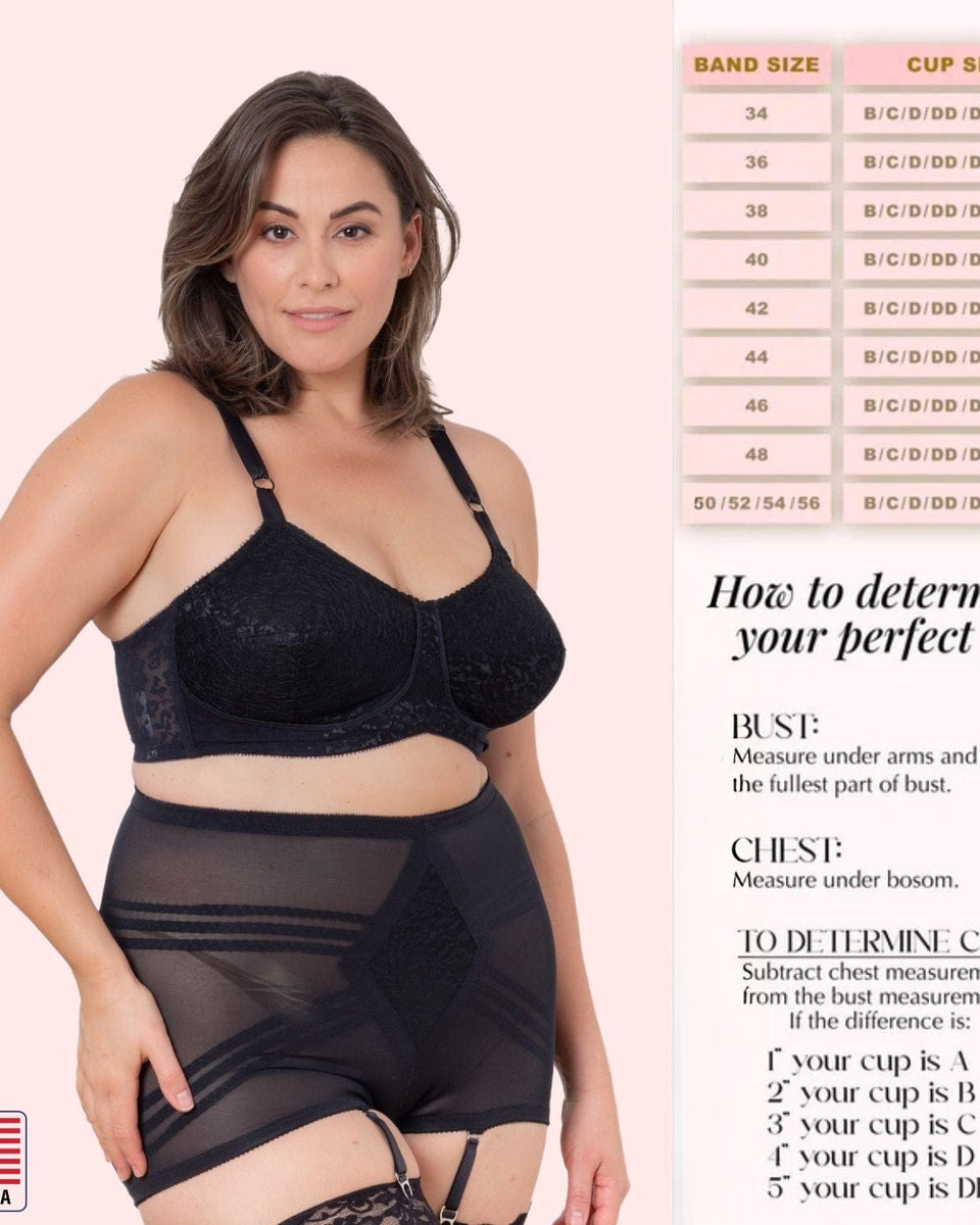 Style 2101 | Expandable Cup Wireless Shaper Bra - Black