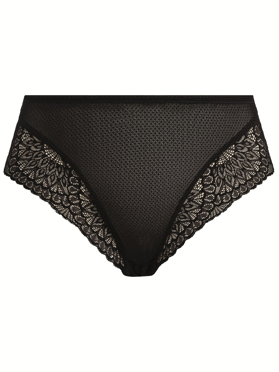 Elomi Tiernie Black High Cut Brief Panty 303350