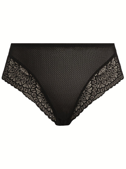 Elomi Tiernie Black High Cut Brief Panty 303350