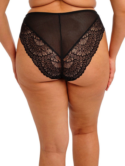 Elomi Tiernie Black High Cut Brief Panty 303350