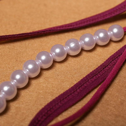 MARIPOSA – Sensuele Tanga met Parelbandjes en Fonkelend Vlinderborduurwerk