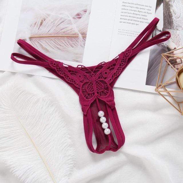 Mariposa Parel Tanga – Lingerie Tanga met Parel Detail en Borduurwerk