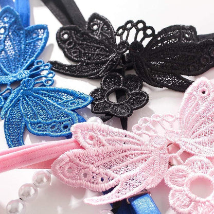 AURANELLE – Verstelbare Tanga met Vlinderdetail en Parelsluiting