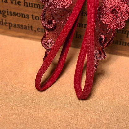 AURELIA – Sensuele Pearl Tanga met Bloemendetail