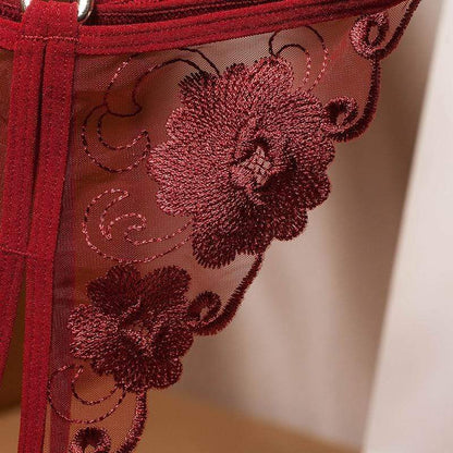 AURELIA – Sensuele Pearl Tanga met Bloemendetail