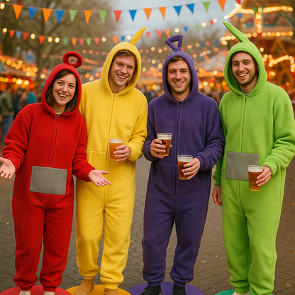 ⭐ Teletubbies Onesie – In 4 Kleuren & Maten S t/m 3XL