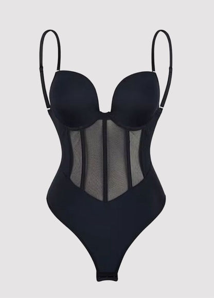 EYVIA – Shapewear Bodysuit met 5 Baleinen - LivingCurves variable s / zwart