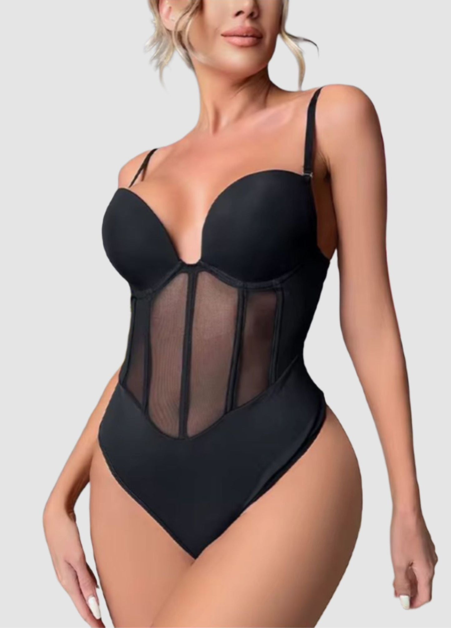EYVIA – Shapewear Bodysuit met 5 Baleinen - LivingCurves variable s / zwart