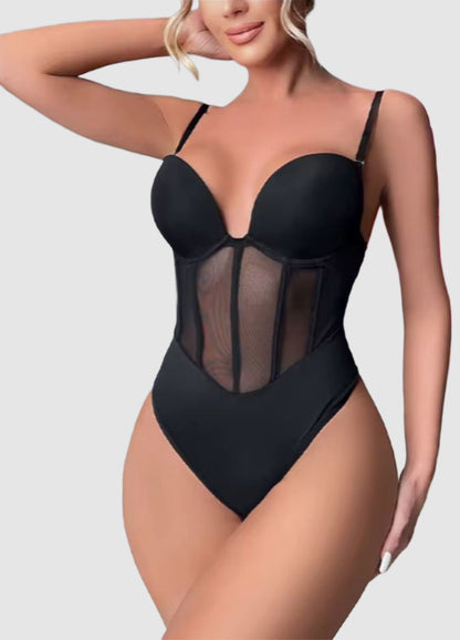 EYVIA – Shapewear Bodysuit met 5 Baleinen - LivingCurves variable s / zwart