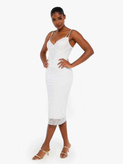 ELORIA – Shaping Lace Midi Dress