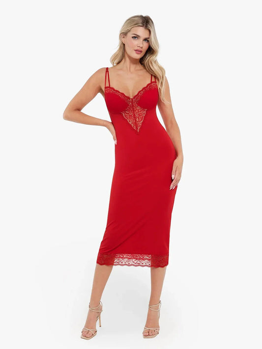 ELORIA – Shaping Lace Midi Dress