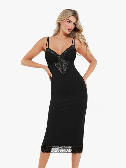 ELORIA – Shaping Lace Midi Dress