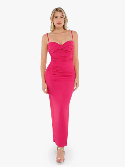 OLYNA – Shaping Bias Twist Maxi Dress