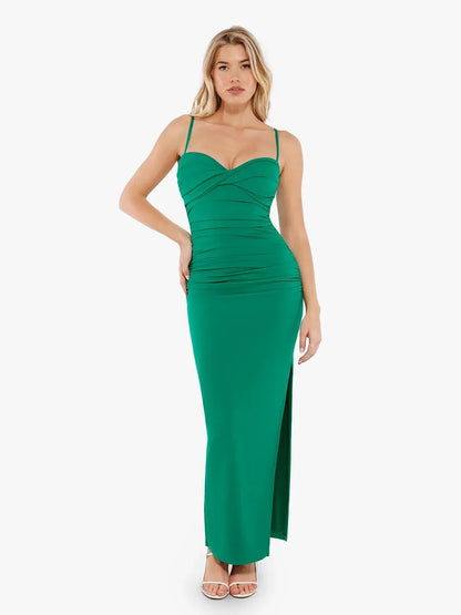 OLYNA – Shaping Bias Twist Maxi Dress