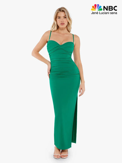 OLYNA – Shaping Bias Twist Maxi Dress
