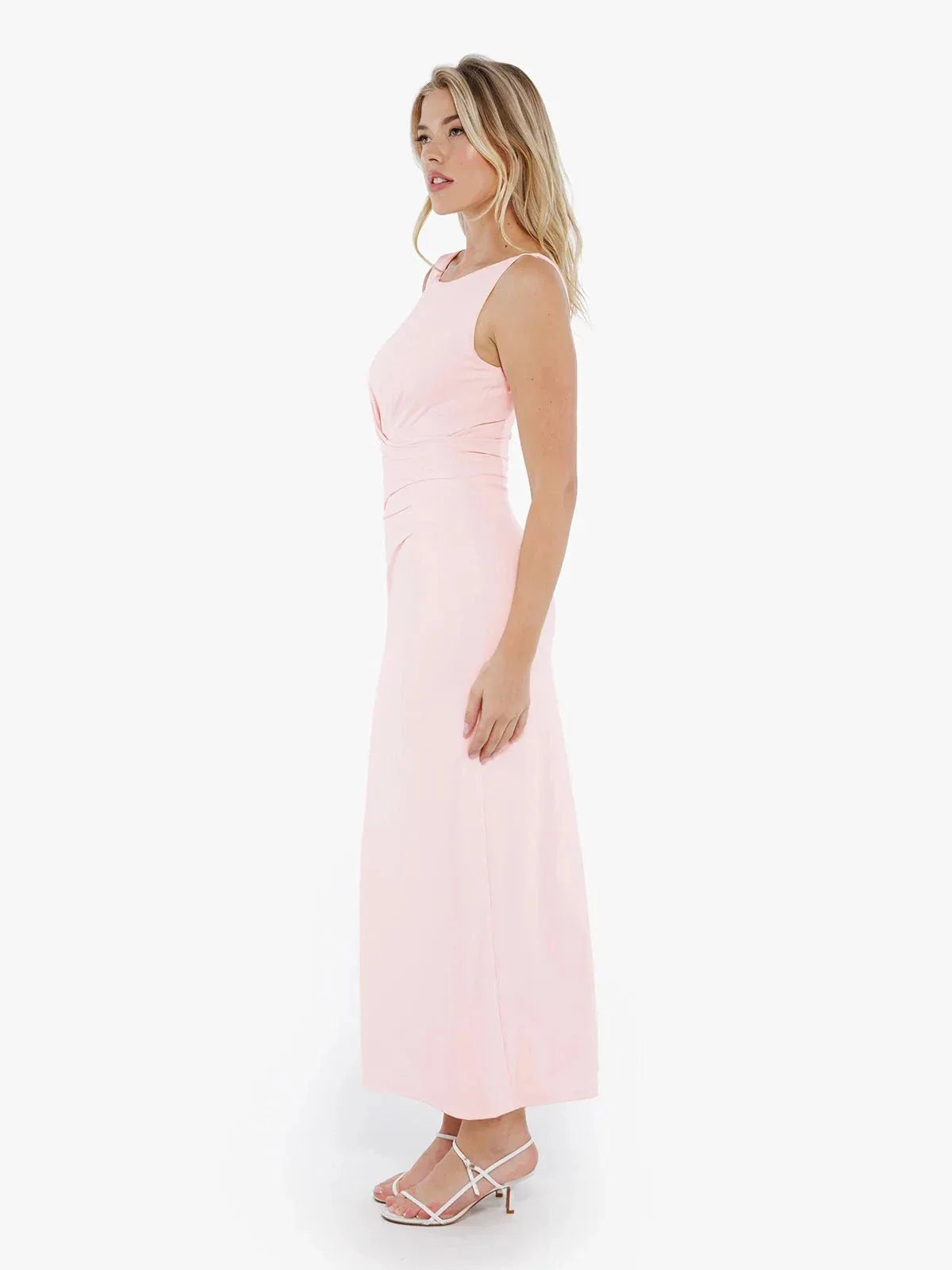 CAELIA – Shaping Boatneck Maxi Dress - LivingCurves Roze / XS