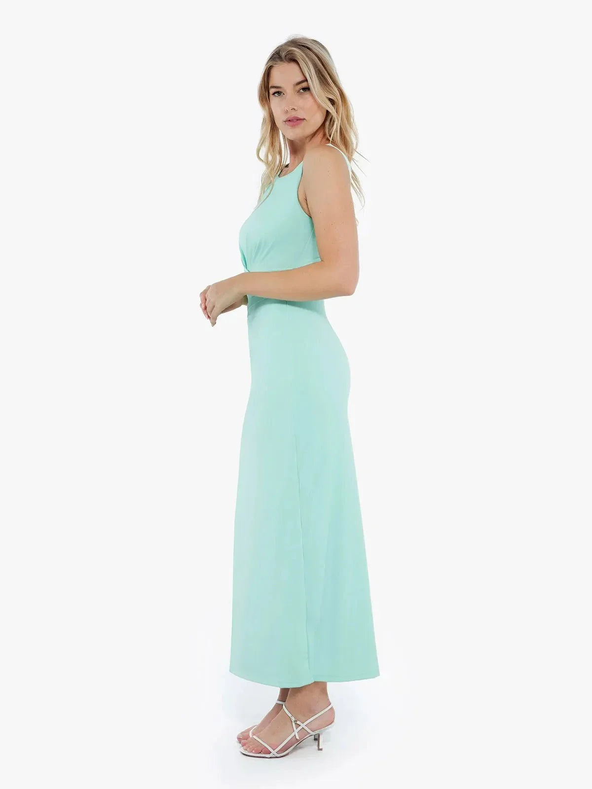 CAELIA – Shaping Boatneck Maxi Dress - LivingCurves Roze / XS