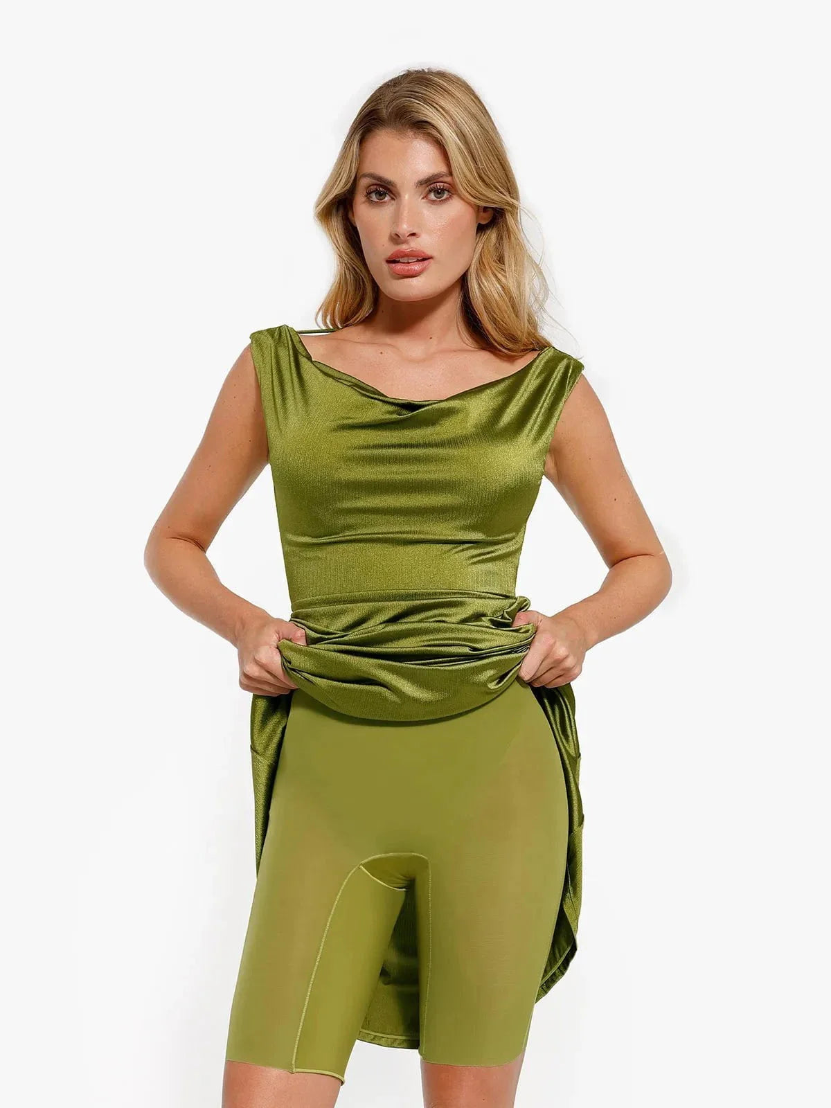 MIRA – Sculpting Mermaid Jurk - LivingCurves Groen / XS